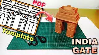 How to Make India Gate Cardboard Model  Easy Template