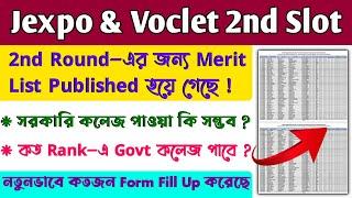 Jexpo & Voclet 2024 2nd Round Merit List Published  Jexpo 2024 2nd Round Rank VS Govt College 