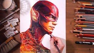 The Flash  Barry Allen Grant Gustin - speed drawing  drawholic