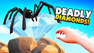 Selling HUGE Diamonds While Hunting SPIDERS - Kill It With Fire 2