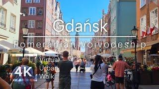 4K Virtual City Tour with Ambient Sound - Gdansk Poland