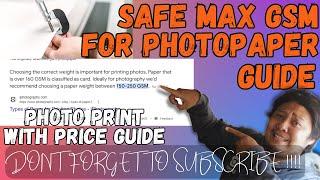 ANO BA ANG SAFE MAX GSM FOR PHOTO PRINT AT SA ATING EPSON PRINTERS ?  WITH PRICE GUIDE  NO.300