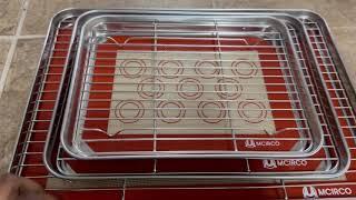 Stainless Steel Baking Sheet Tray Cooling Rack Silicone Mat Review