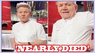 Gordon Ramsay shows off horrific injuries after he nearly died in terrifying accident