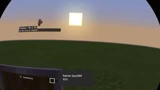 Playing minecraft psvr