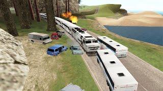 What Happens if Cj Drive the Train on street & highway in GTA San Andreas