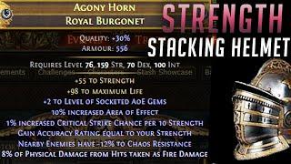 PoE 3.24 How I crafted GG Strength Stacking Helmet - Necropolis Crafting