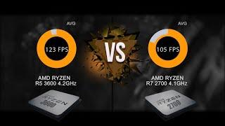 Ryzen 5 3600 vs Ryzen 7 2700  6 GAMES  6 BENCHMARK