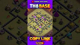 NEW TH8 WAR Base  Perfect Anti-2 Star Base ️ #coc #clashofclans