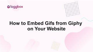 How to Embed Gifs from Giphy on Your Website