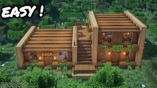 Easiest Wooden Modern House in Minecraft