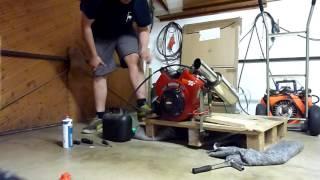 Briggs&STratton Vanguard v twin race mower engine test before racing...