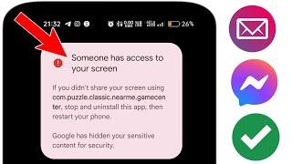 How to Fix Someone has access to your screen Message Problem