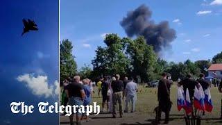 Russia-Ukraine war Russian Su-30 fighter jet crashes in Kaliningrad