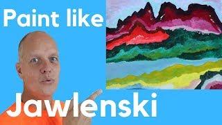 How to paint like Alexej von Jawlensky  landscapes - Blue rider art movement