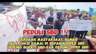 Peduli SBD Massa Germasum Gelar Aksi Damai di Depan Polres SBD Gedung Bupati dan Gedung DPRD SBD