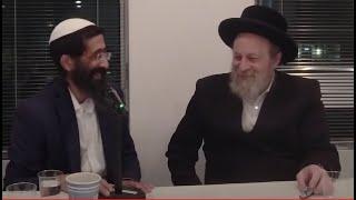 התוועדות הרב וינברגר והרב ראובן ששון  Farbrengen - Rav Reuven Sasson and Rav Moshe Weinberger in NY