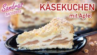 Apfel-Käsekuchen Rezept Das MUSST du probieren  Käsekuchen mit Äpfeln