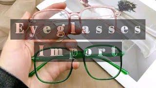 Eyeglasses Import Review  Kacamata Impor  Kacamata Influencer Frame Besar