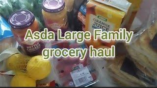 Grocery haul from Asda  Large UK Family  Family of 14
