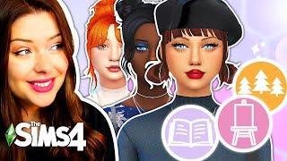 Creating Sims as Different COLLEGE MAJORS in The Sims 4  CAS Challenge