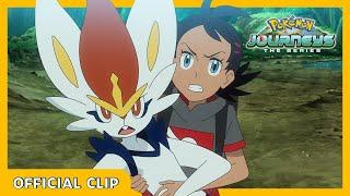 Lucario and Cinderace vs. Mewtwo  Pokémon Journeys The Series  Official Clip