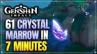 Crystal Marrow Locations  Fast and Efficient Route  Ascension Materials 【Genshin Impact】