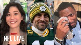 Ryan Clark left in tears when Mina Kimes agrees about Aaron Rodgers  NFL Live