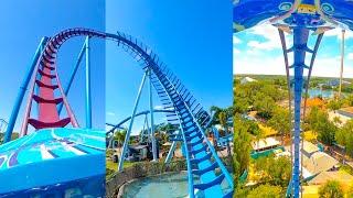 Every Roller Coaster at SeaWorld Orlando Pipeline Edition Front Seat POV 4K