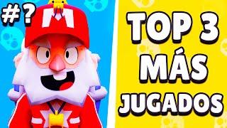 ESTOS SON LOS 3 BRAWLERS MÁS JUGADOS de TODO el JUEGO