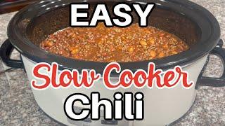 The BEST Dump & Go Crockpot Chili Recipe  Easy Slow Cooker Dinner Idea
