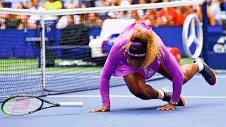 Serena Williams Falls On Court  SERENA WILLIAMS FANS