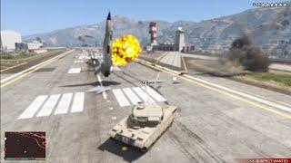 GTA 5 - Fort Zancudo Military Base Rampage + Six Star Escape