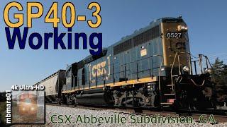 7l4k GP40-3 Working CSX Abbeville Subdivision GA 10072020