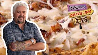 Guy Fieri Tries Bacon and CLAM Pizza  Diners Drive-Ins and Dives  Food Network