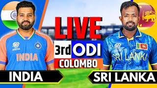 India vs Sri Lanka 3rd ODI  Live Cricket Match Today  IND vs SL Live Match Today  India Batting