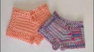 crochet shorts tutorial\شورت كروشيه بناتي