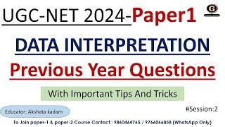 Table Chart  for UGC NET Exam 2024   Data Interpreatation  PYQs for UGC NET Exam 2024