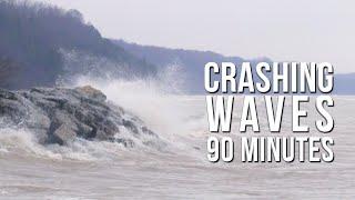 Crashing Waves - 90 Minutes Relaxing Sights and Sounds