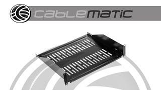 Bandeja rack de fijación frontal de 2U y profundidad 400 mm - distribuido por CABLEMATIC ®