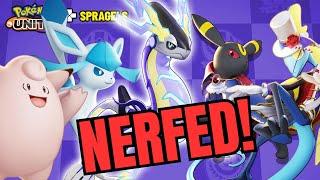 SURPRISE PATCH Miraidon Clefable Umbreon Glaceon Inteleon NERFED??  Pokemon Unite