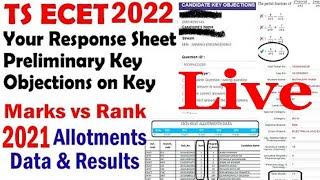 TS ECET 2022 KEY PAPER  TS ECET 2022 Marks vs Ranks