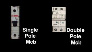 What is the difference between single phase Mcb and double pole mcb explained with site video