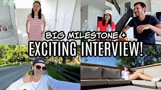 VLOG exciting interview fitness milestone + chill day at home