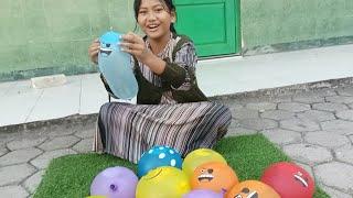 Horee.. Satisfying Popping balloons cute Funny ballon unboxing surprise eggs dapat hadiah