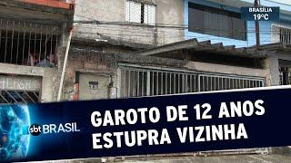 Garoto de 12 anos é detido suspeito de violentar a vizinha de 5  SBT Brasil 040120