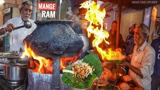 50₹- Only  Mangeram ji ki Fire Wale Chole Kulche HARIDWAR  Dal & Chole Chaat  Street Food India