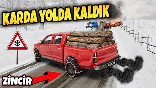 ZİNCİR TAKIP KARDA AĞIR YÜK TAŞIDIM  HİLUX  ROLEPLAY TADINDA  BeamNG.drive  KARDA MAHSUR KALDIK