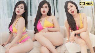 4K 룩북 비키니 룩북 BIKINI TRY ON HAUL초밀착 룩북 정말 아름다운 모델 감히 화면에서 눈을 뗄 수 있나요? #속옷수첩 #비키니