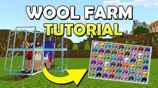 Easy 1.21 AFK Wool Farm Tutorial in Minecraft Bedrock MCPEXboxPS4Nintendo SwitchPC